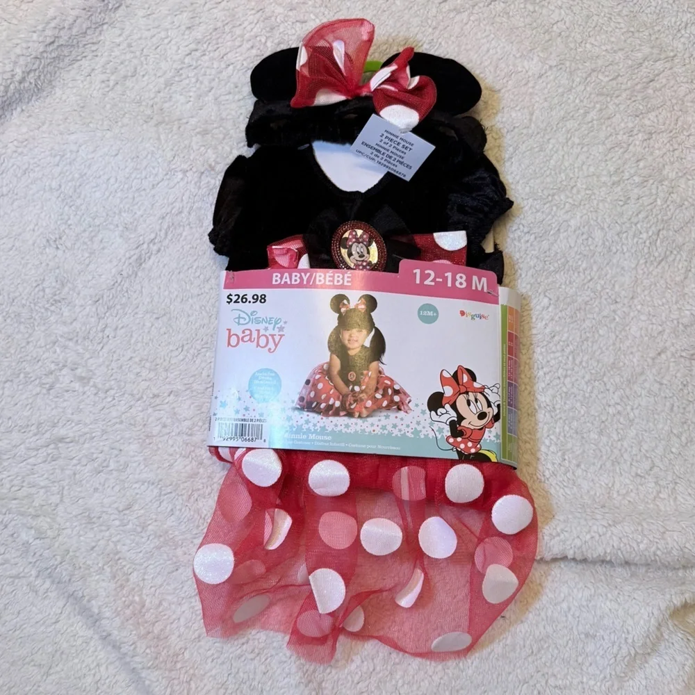 Disney Minnie Mouse Baby Costume - Black and Red - Picture 1 of 4